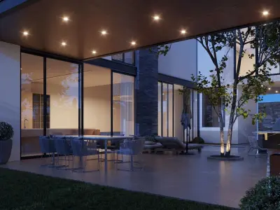 ProVis3D 039 - Modern Exterior Series I Night 3D model
