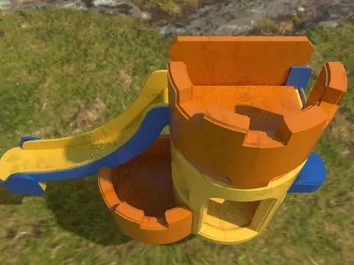 Playground Playhouse for children with Txtures 3D model