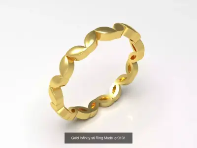 The Volume and Grandeur Gold Ring Collection 3D Model Pack