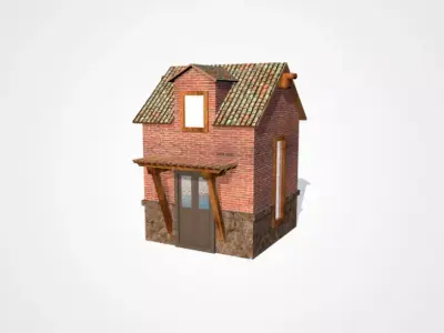 Residential House  Low-poly 3D model