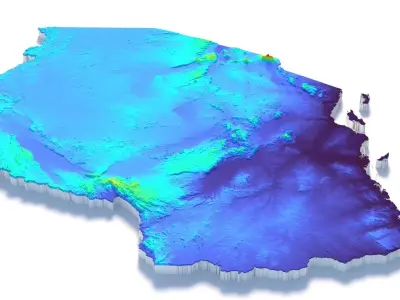 Tanzania Terrain Country 3D model