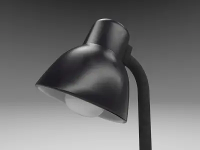 Modern table lamp black Low-poly 3D model