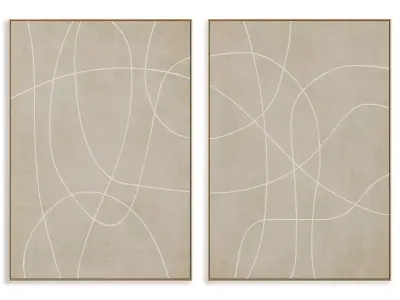 Abstract Painting Frame set 3D model 518
