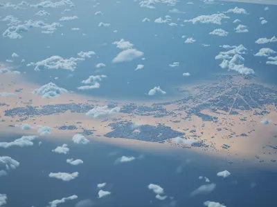 Pikine Senegal City Landscape 3D Model 3D model