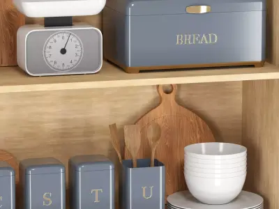 Kitchen accessories set 04 3D model