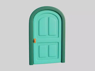 Cartoon Door 10a 3D model