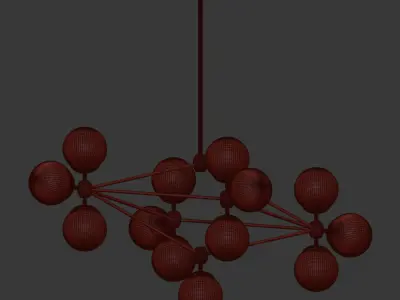 Modo Chandelier Diamond 13 Globes rollandhill 3D model