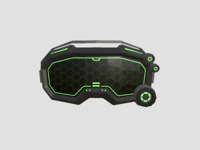 SciFi Glasses Low Poly A02 - Character Design Low-poly 3D model