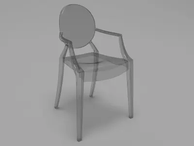 Philippe Starck Kartell Louis Ghost chair 3D model