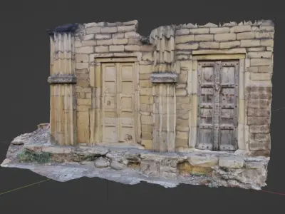 Old Fort Ruin Doors 3D model