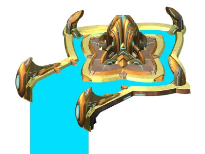 New Area - Ancient Heritage - Artificial Waterfall 01 3D model