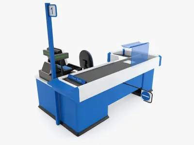 Supermarket - Cash Counter  3D model