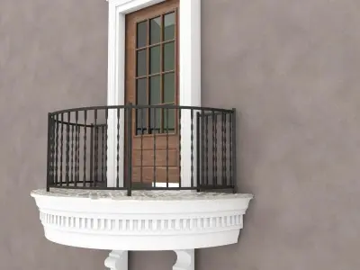 Balcony Door 3 3D model