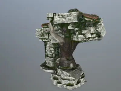 old temple  Low-poly 3D model order