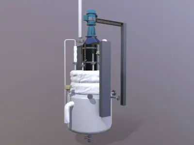 Reactor System Low-poly 3D model