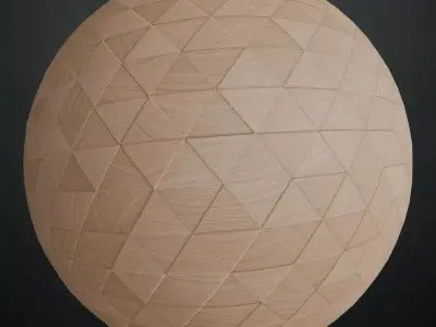 Light Modern Triangle Inlay Wood Parquet PBR Seamless Texture