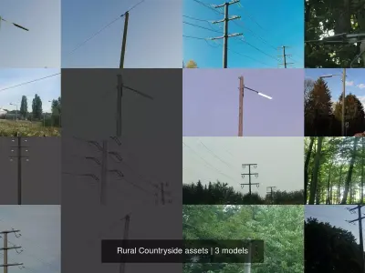 Rural Countryside assets 3D Model Pack