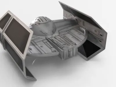 Darth Vader TIE Advanced X1 detailed 3D model