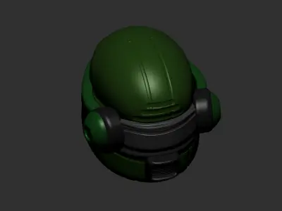 helmet high poly sculpt 3d printable ver 7 3D model 3D model 102