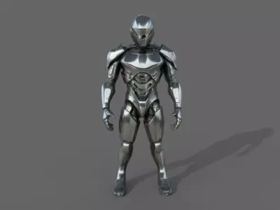 Cyborg Fighter Pack 4 Low-poly 3D model