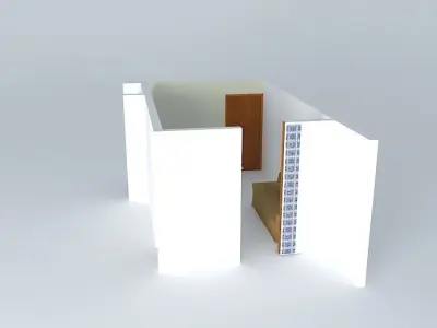 paulaorkut empty room with door Free 3D model