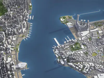 Hong Kong - Shenzhen 3D Model Pack