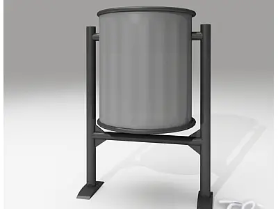 Street Trash Bin Tramontana 3D model