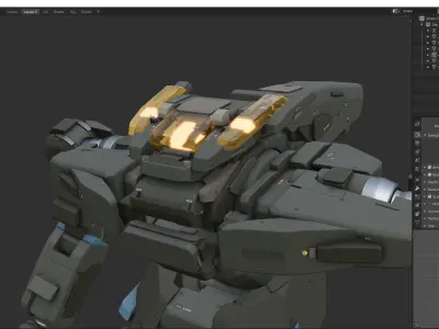 scifi-model555 robot 3D model