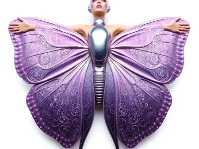 Galactic Butterfly Costume model pack Low-poly 3D model