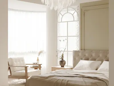 French bedroom 3D model purchase