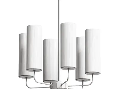Hanging chandelier Metric M in gold color 3D model