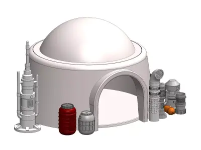 Tatooine Moisture Vaporator Workshop Diorama 3D print model