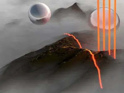 SCI-FI mountains Low-poly 3D model