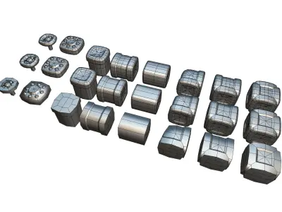 Cube World Pipes - Proto Series Low-poly 3D model