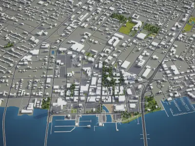 Fort Myers  Low-poly 3D model