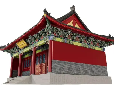 Imperial  Hall -- Single-Eaved Historic Pavilion 3D model