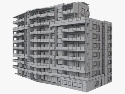 Apartment Building 7 3D model