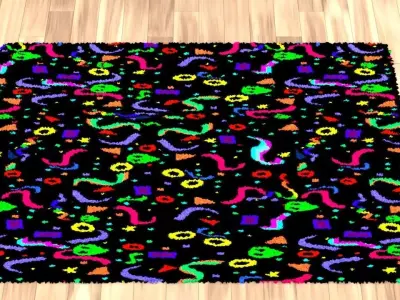 Alien carpet 3D model
