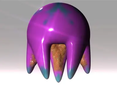 Cartoon Jelly Octopus  Low-poly 3D model