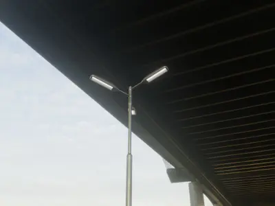 Street Light 11 version 5 3m with pole 3 Low-poly 3D model