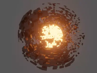Abstract Destroyed Sphere 3D model