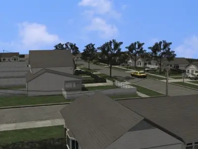 Suburban Street Scene 3D model