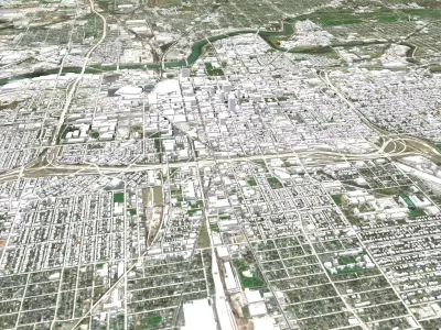 Cityscape Indianapolis USA 3D model