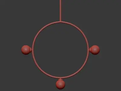 Chandelier Areti Circle Pendant 3D model