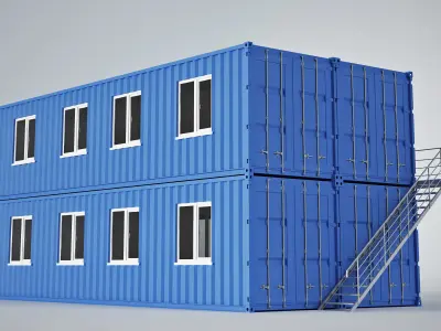 Construction container office 3D model