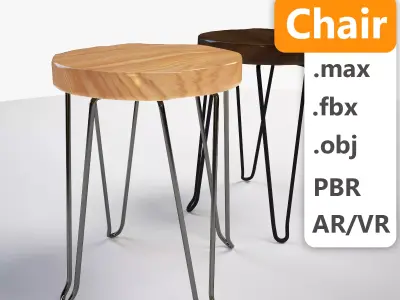 Chair ar vr optimized Low-poly 3D model