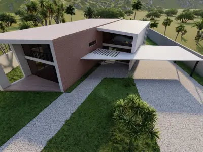 Casa Scene-villa-modern house 3D model