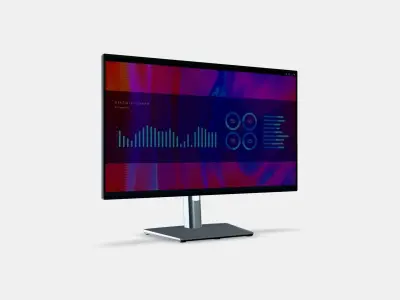 238 Dell P2423DE Professional Low-poly 3D model