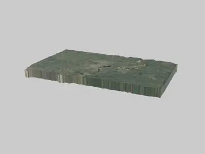 Varanasi City Low-poly 3D model