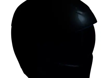 Futuristic Motorcycle Helmet with Visor Low-poly 3D model